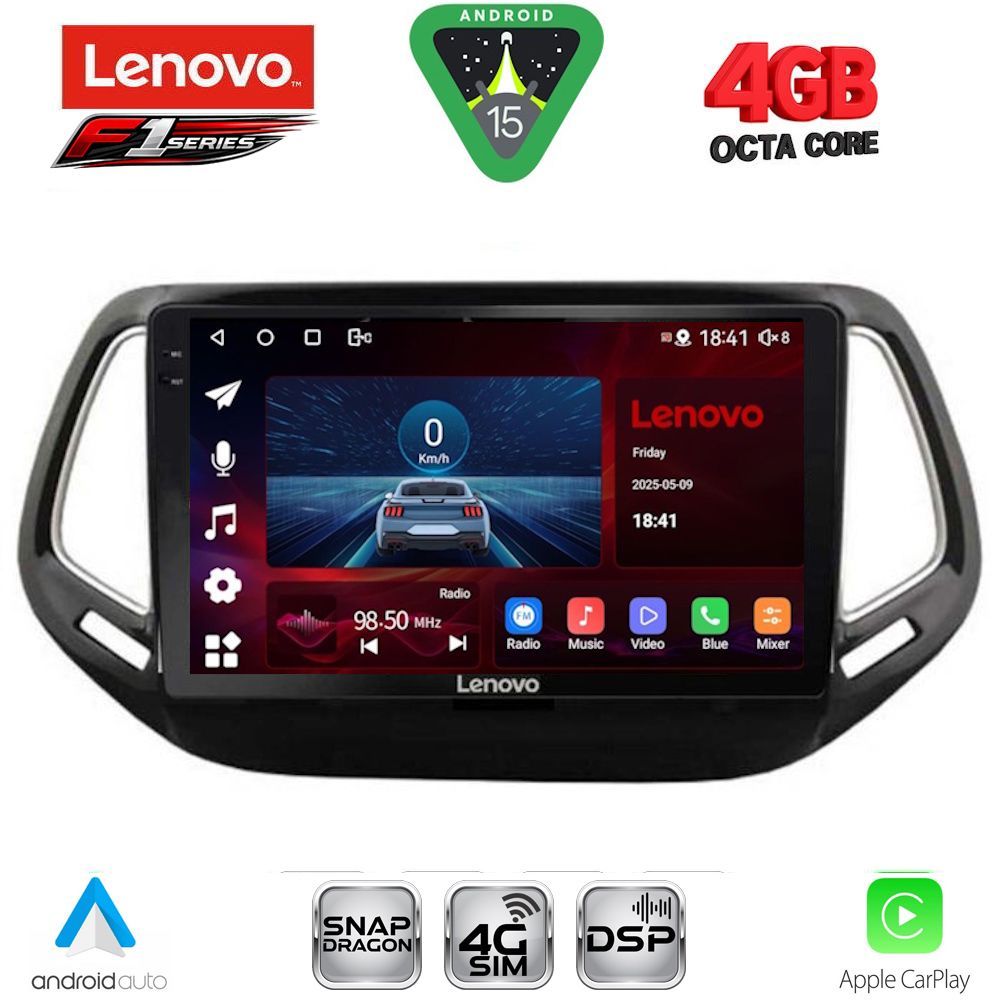 LENOVO SSQ 9278_CPA (10inc) MULTIMEDIA TABLET for JEEP COMPASS mod. 2016-2021 LENOVO SSQ 9278_CPA (10inc) MULTIMEDIA TABLET for JEEP COMPASS mod. 2016-2021
