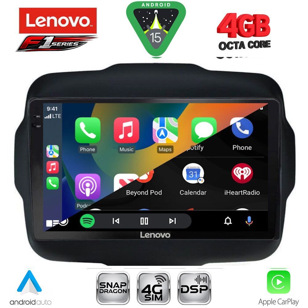LENOVO SSQ 9290_CPA (9inc) MULTIMEDIA TABLET for JEEP RENEGADE mod. 2014-2025 LENOVO SSQ 9290_CPA (9inc) MULTIMEDIA TABLET for JEEP RENEGADE mod. 2014-2025