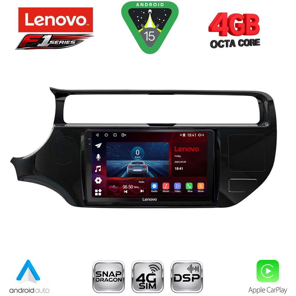 LENOVO SSQ 9315_CPA (9inc) MULTIMEDIA TABLET for KIA RIO mod. 2015-2018 LENOVO SSQ 9315_CPA (9inc) MULTIMEDIA TABLET for KIA RIO mod. 2015-2018