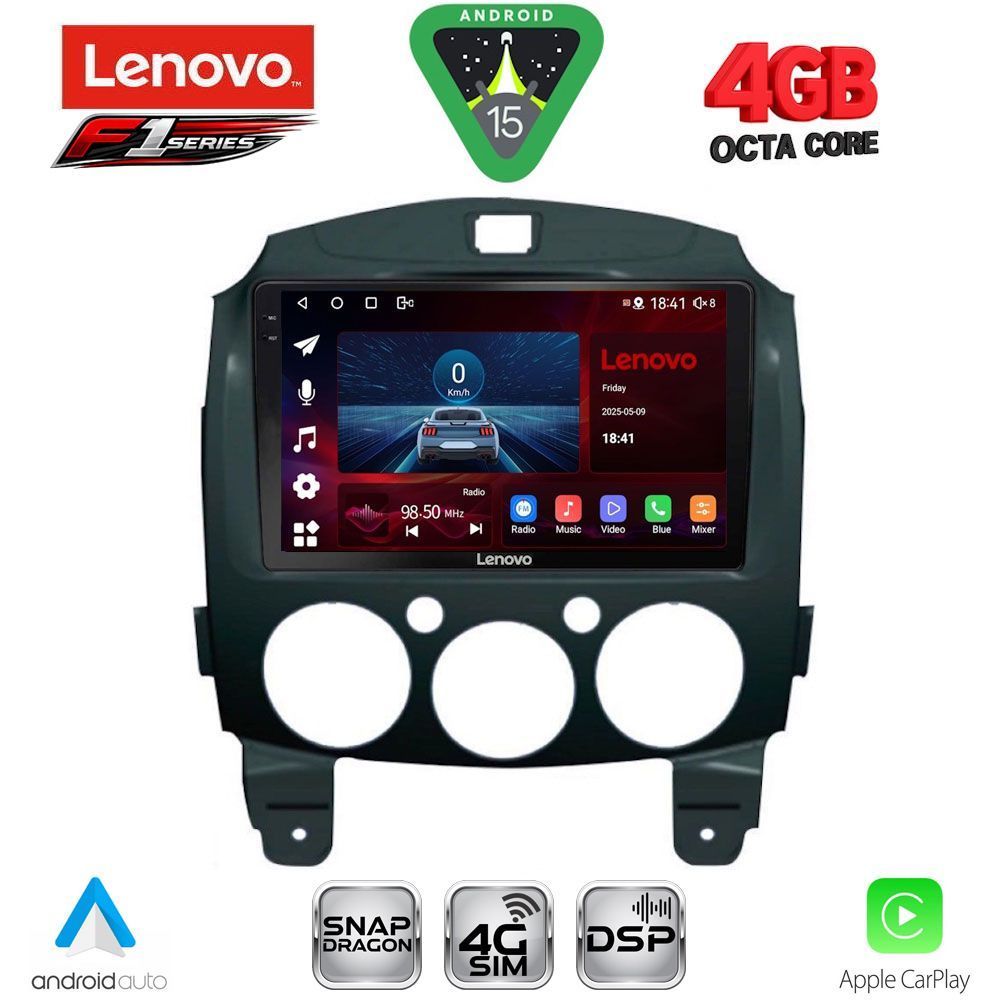 LENOVO SSQ 9361_CPA (9inc) MULTIMEDIA TABLET for MAZDA 2 mod. 2007-2014 LENOVO SSQ 9361_CPA (9inc) MULTIMEDIA TABLET for MAZDA 2 mod. 2007-2014