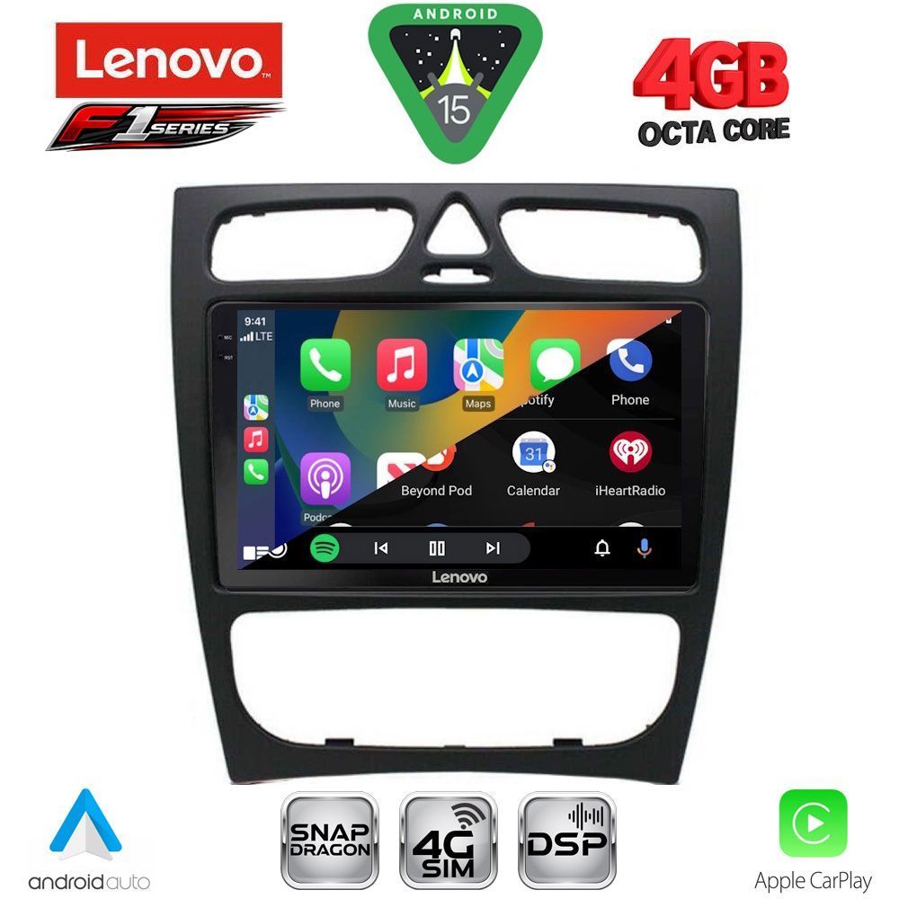 LENOVO SSQ 9402_CPA (9inc) MULTIMEDIA TABLET for MERCEDES C (W203) mod. 1999-2004 LENOVO SSQ 9402_CPA (9inc) MULTIMEDIA TABLET for MERCEDES C (W203) mod. 1999-2004