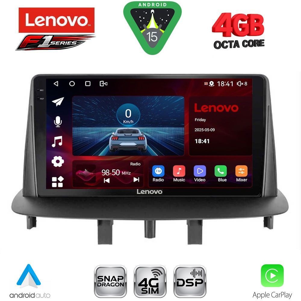 LENOVO SSQ 9556_CPA (9inc) MULTIMEDIA TABLET for RENAULT MEGANE 3 mod. 2009-2016 LENOVO SSQ 9556_CPA (9inc) MULTIMEDIA TABLET for RENAULT MEGANE 3 mod. 2009-2016