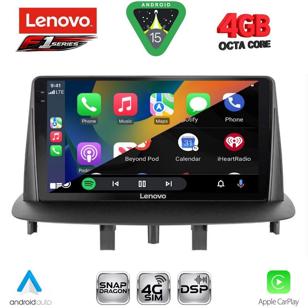 LENOVO SSQ 9556_CPA (9inc) MULTIMEDIA TABLET for RENAULT MEGANE 3 mod. 2009-2016 LENOVO SSQ 9556_CPA (9inc) MULTIMEDIA TABLET for RENAULT MEGANE 3 mod. 2009-2016