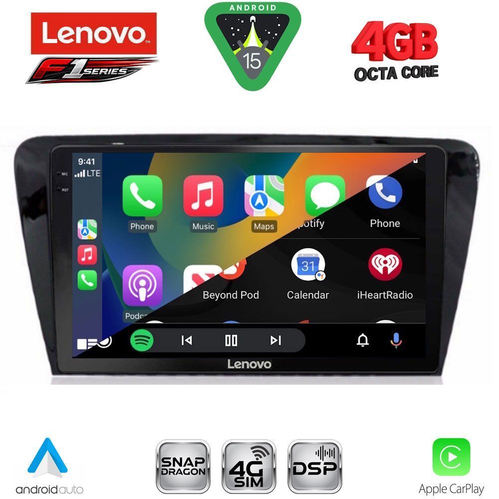 LENOVO SSQ 9597_CPA (10inc) MULTIMEDIA TABLET for SKODA OCTAVIA 7 mod. 2013-2021 LENOVO SSQ 9597_CPA (10inc) MULTIMEDIA TABLET for SKODA OCTAVIA 7 mod. 2013-2021