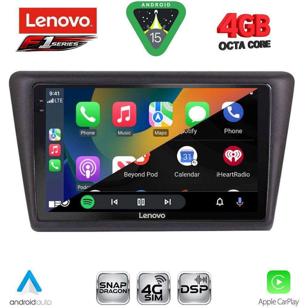 LENOVO SSQ 9600_CPA (9inc) MULTIMEDIA TABLET for SKODA RAPID SPACEBACK mod. 2014-2019 LENOVO SSQ 9600_CPA (9inc) MULTIMEDIA TABLET for SKODA RAPID SPACEBACK mod. 2014-2019