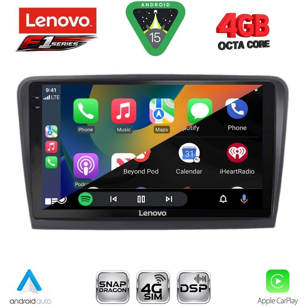 LENOVO SSQ 9601_CPA (9inc) MULTIMEDIA TABLET for SKODA RAPID mod. 2012-2023 LENOVO SSQ 9601_CPA (9inc) MULTIMEDIA TABLET for SKODA RAPID mod. 2012-2023