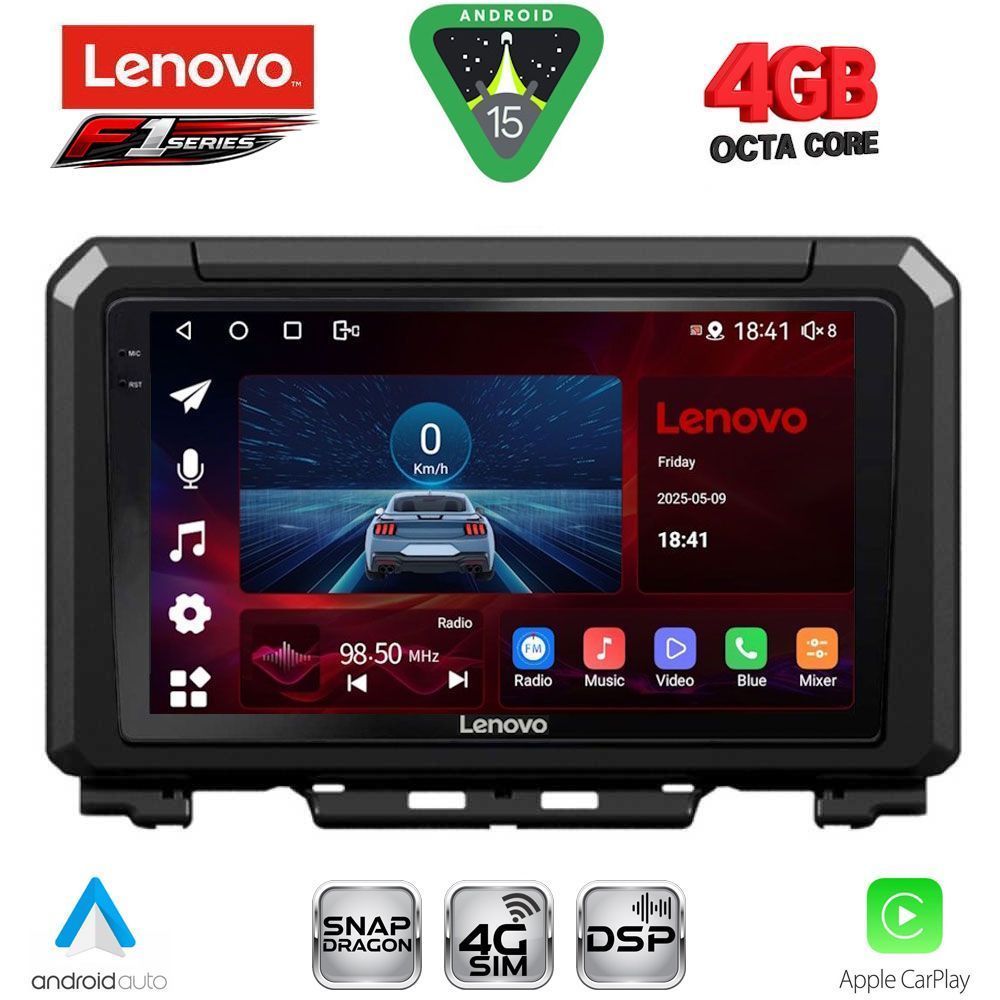 LENOVO SSQ 9679_CPA (9inc) MULTIMEDIA TABLET for SUZUKI JIMNY mod. 2017-2026 LENOVO SSQ 9679_CPA (9inc) MULTIMEDIA TABLET for SUZUKI JIMNY mod. 2017-2026
