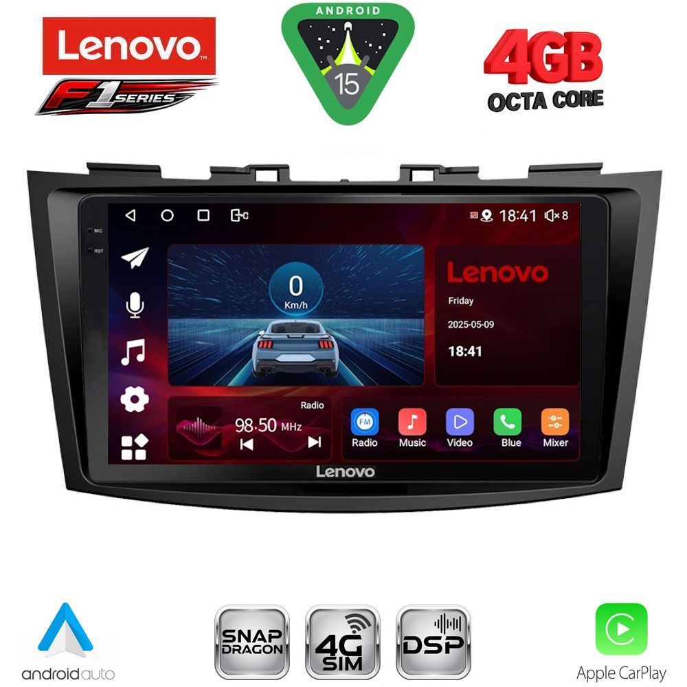 LENOVO SSQ 9685_CPA (9inc) MULTIMEDIA TABLET for SUZUKI SWIFT mod. 2011-2016 LENOVO SSQ 9685_CPA (9inc) MULTIMEDIA TABLET for SUZUKI SWIFT mod. 2011-2016