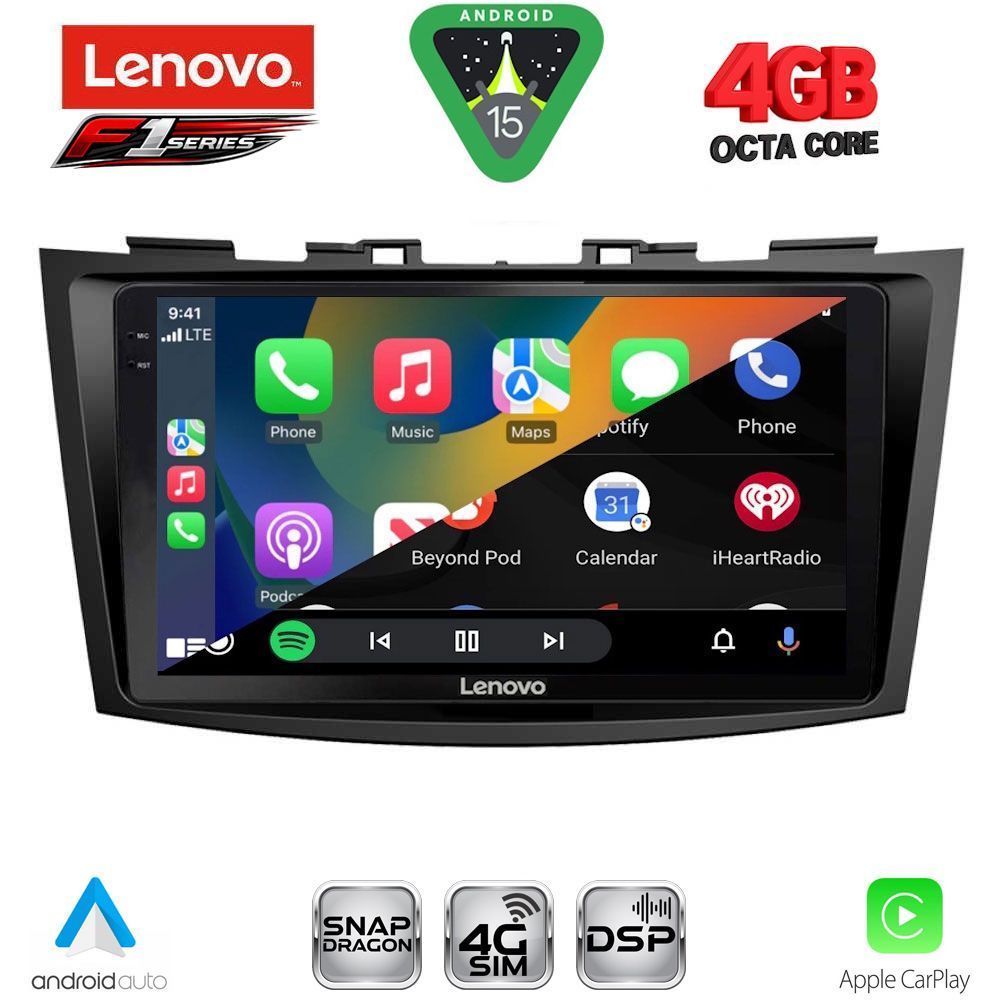 LENOVO SSQ 9685_CPA (9inc) MULTIMEDIA TABLET for SUZUKI SWIFT mod. 2011-2016 LENOVO SSQ 9685_CPA (9inc) MULTIMEDIA TABLET for SUZUKI SWIFT mod. 2011-2016