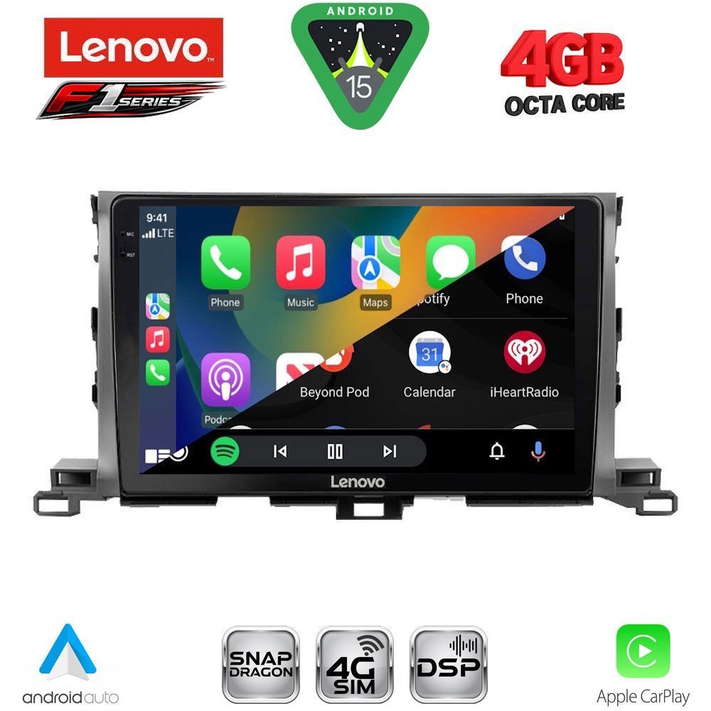 LENOVO SSQ 9700_CPA (10inc) MULTIMEDIA TABLET for TOYOTA HIGHLANDER mod. 2014-2019 LENOVO SSQ 9700_CPA (10inc) MULTIMEDIA TABLET for TOYOTA HIGHLANDER mod. 2014-2019