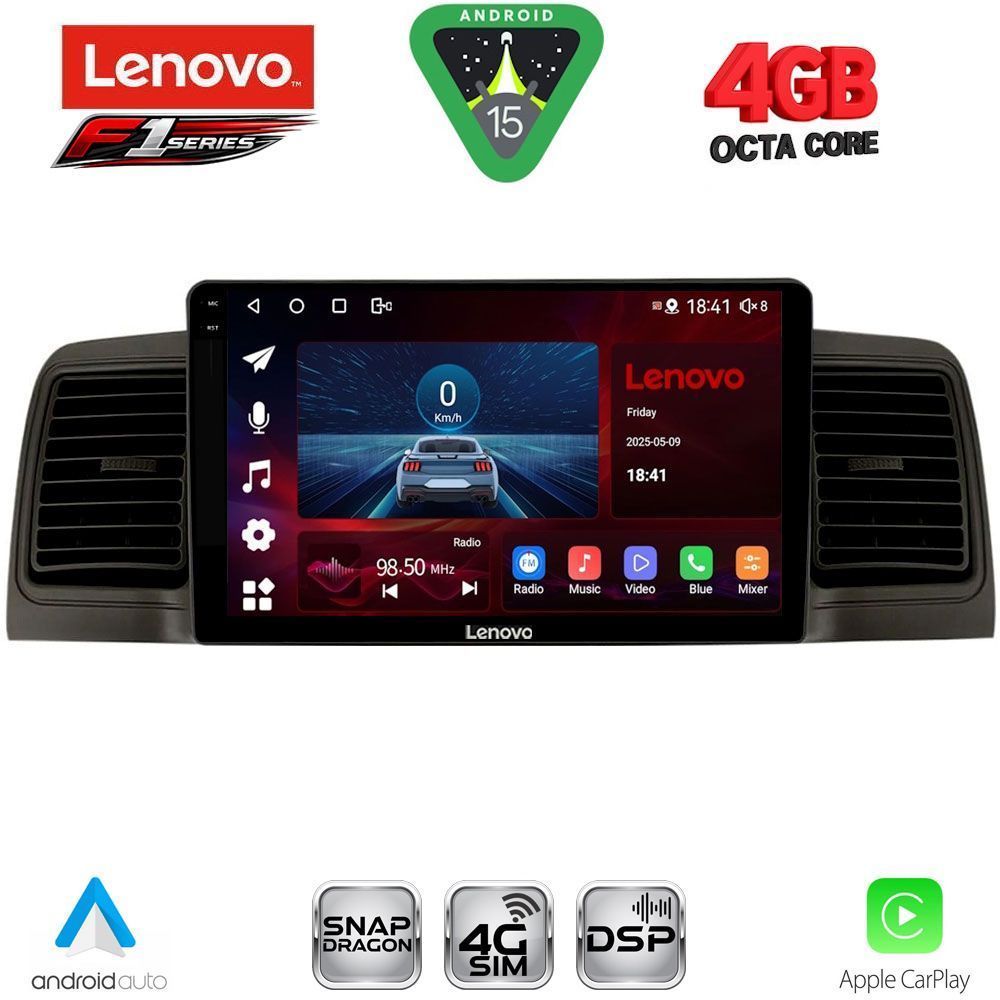 LENOVO SSQ 9712BL_CPA (9inc) MULTIMEDIA TABLET for TOYOTA COROLLA mod. 2001-2006 (BLACK) LENOVO SSQ 9712BL_CPA (9inc) MULTIMEDIA TABLET for TOYOTA COROLLA mod. 2001-2006 (BLACK)