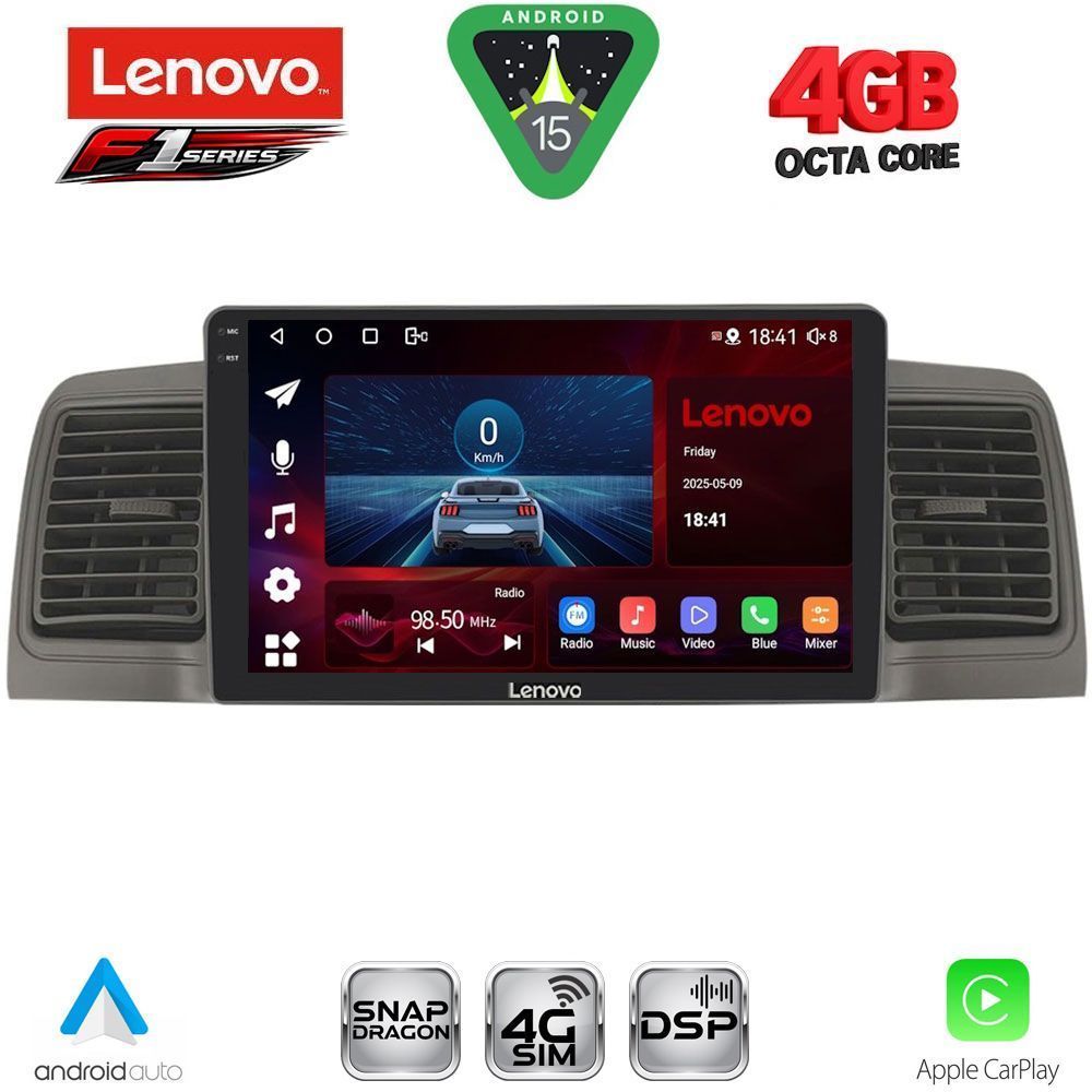 LENOVO SSQ 9712GR_CPA (9inc) MULTIMEDIA TABLET for TOYOTA COROLLA mod. 2001-2006 (GREY) LENOVO SSQ 9712GR_CPA (9inc) MULTIMEDIA TABLET for TOYOTA COROLLA mod. 2001-2006 (GREY)