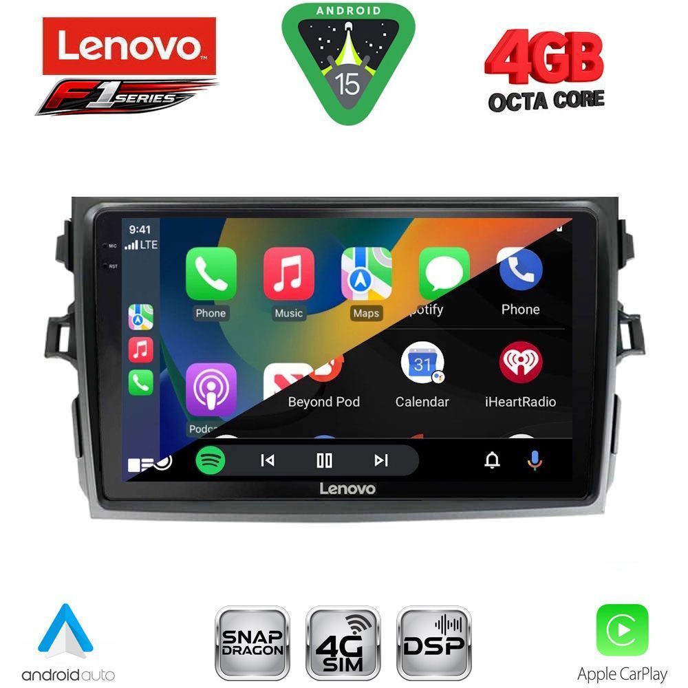 LENOVO SSQ 9713_CPA (9inc) MULTIMEDIA TABLET for TOYOTA COROLLA 4D mod. 2006-2012 LENOVO SSQ 9713_CPA (9inc) MULTIMEDIA TABLET for TOYOTA COROLLA 4D mod. 2006-2012