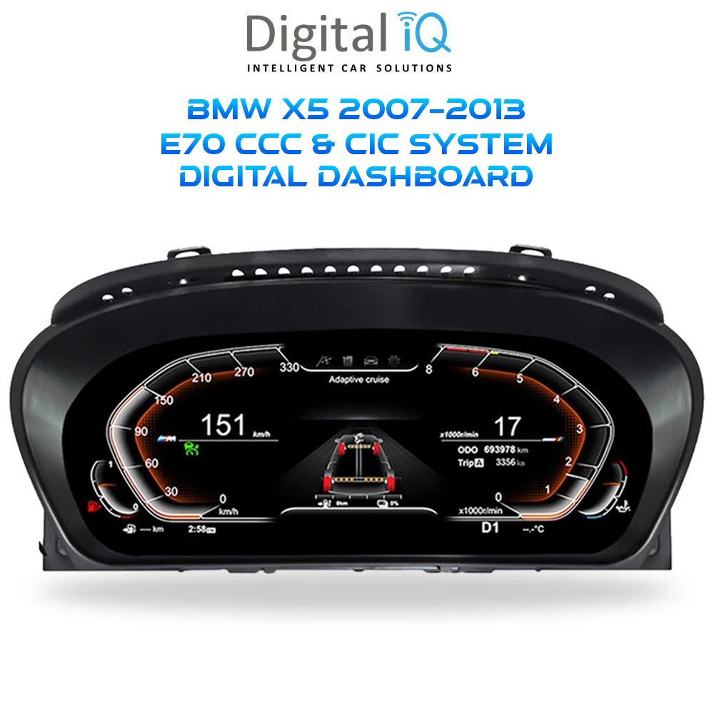 DIGITAL IQ DDD 976_DC (12.3in) DIGITAL INSTRUMENT CLUSTER for BMW X5 (E70) mod. 2007-2013 with CCC-CIC DIGITAL IQ DDD 976_DC (12.3in) DIGITAL INSTRUMENT CLUSTER for BMW X5 (E70) mod. 2007-2013 with CCC-CIC