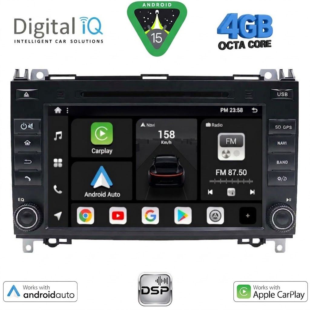 DIGITAL IQ BXF 668_CPAA (8'' DVD) MULTIMEDIA SYSTEM for MERCEDES A – B – SPRINTER – VITO – VIANO mod. 2007-2019 DIGITAL IQ BXF 668_CPAA (8'' DVD) MULTIMEDIA SYSTEM for MERCEDES A – B – SPRINTER – VITO – VIANO mod. 2007-2019
