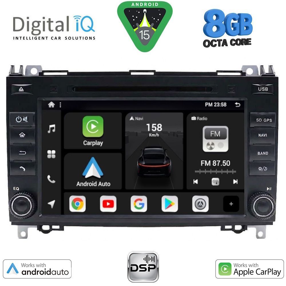 DIGITAL IQ BXF 768_CPAA (8'' DVD) MULTIMEDIA SYSTEM for MERCEDES A – B – SPRINTER – VITO – VIANO mod. 2007-2019 DIGITAL IQ BXF 768_CPAA (8'' DVD) MULTIMEDIA SYSTEM for MERCEDES A – B – SPRINTER – VITO – VIANO mod. 2007-2019