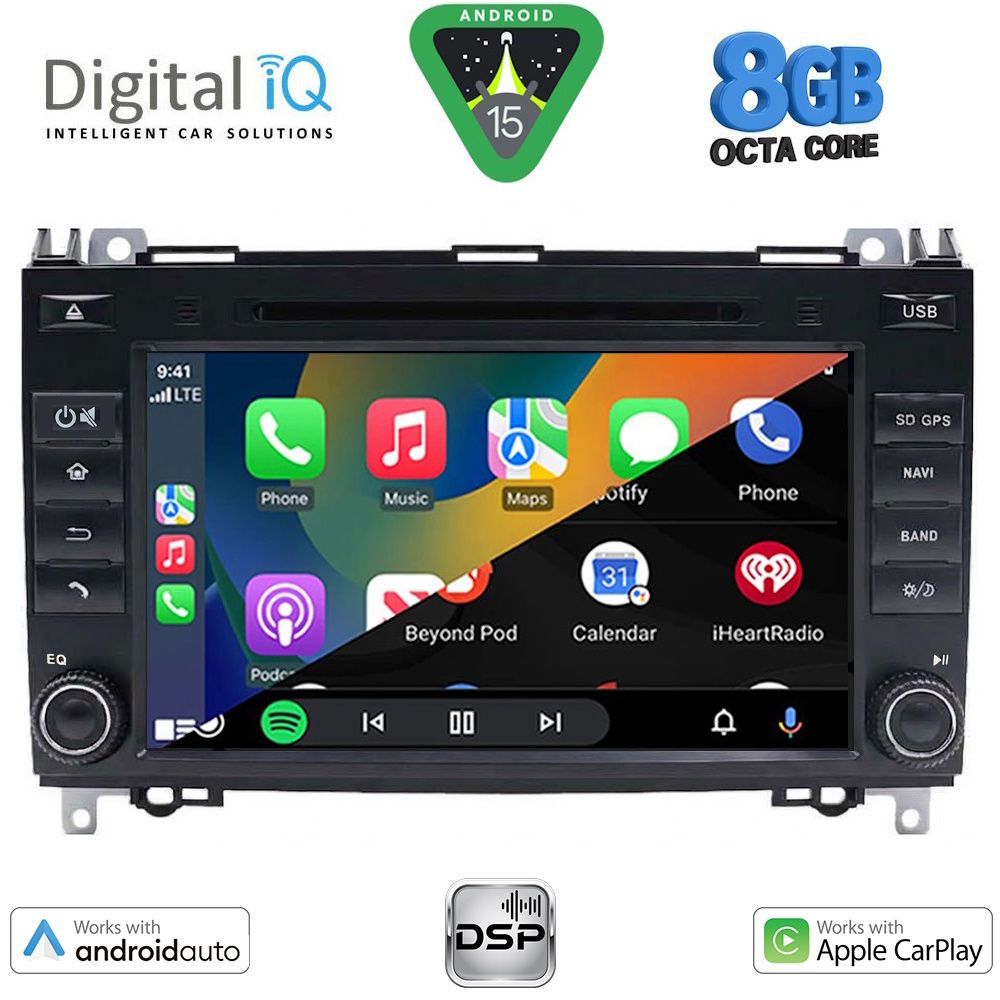 DIGITAL IQ BXF 768_CPAA (8'' DVD) MULTIMEDIA SYSTEM for MERCEDES A – B – SPRINTER – VITO – VIANO mod. 2007-2019 DIGITAL IQ BXF 768_CPAA (8'' DVD) MULTIMEDIA SYSTEM for MERCEDES A – B – SPRINTER – VITO – VIANO mod. 2007-2019