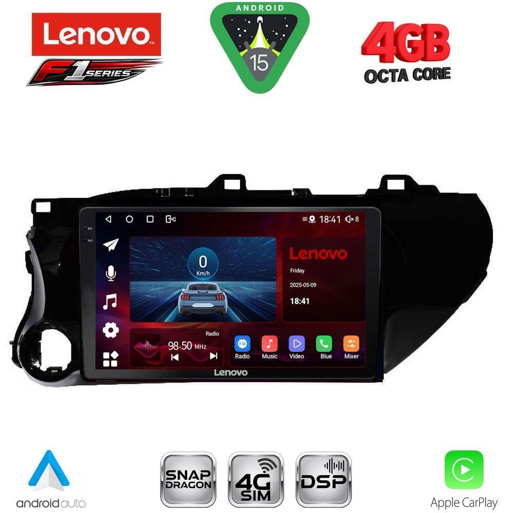 LENOVO SSQ 9721_CPA (10inc) MULTIMEDIA TABLET for TOYOTA HILUX mod. 2017-2026 LENOVO SSQ 9721_CPA (10inc) MULTIMEDIA TABLET for TOYOTA HILUX mod. 2017-2026