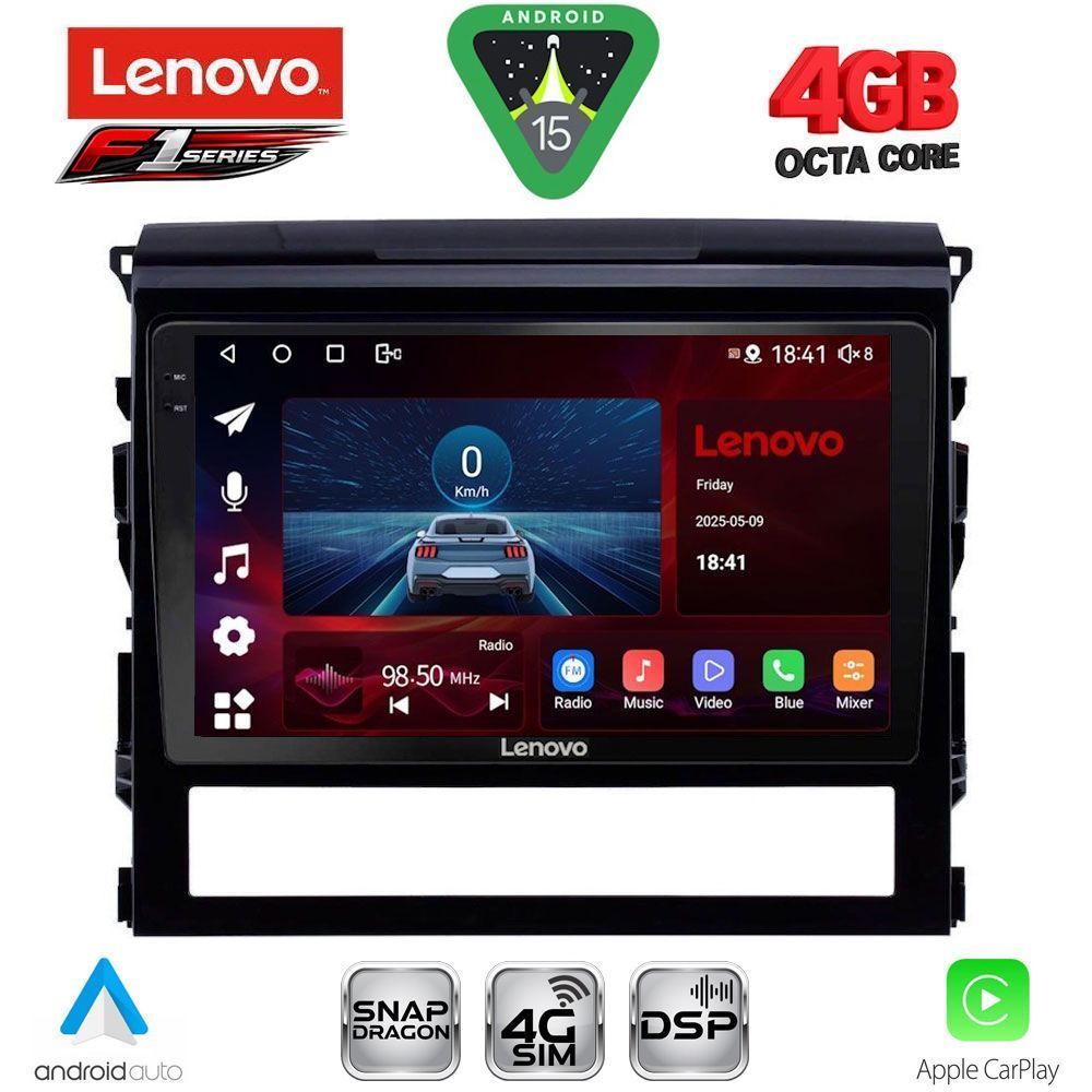 LENOVO SSQ 9725_CPA (9inc) MULTIMEDIA TABLET for TOYOTA LANDCRUISER mod. 2016-2019 LENOVO SSQ 9725_CPA (9inc) MULTIMEDIA TABLET for TOYOTA LANDCRUISER mod. 2016-2019