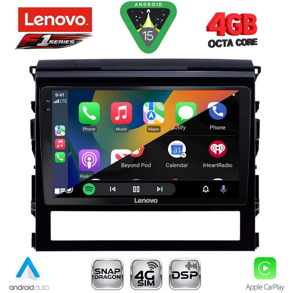 LENOVO SSQ 9725_CPA (9inc) MULTIMEDIA TABLET for TOYOTA LANDCRUISER mod. 2016-2019 LENOVO SSQ 9725_CPA (9inc) MULTIMEDIA TABLET for TOYOTA LANDCRUISER mod. 2016-2019