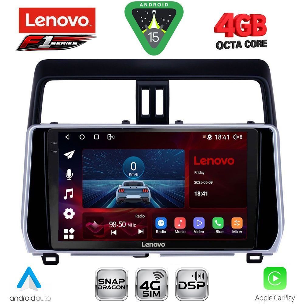 LENOVO SSQ 9739_CPA (10inc) MULTIMEDIA TABLET for TOYOTA LAND CRUISER - PRADO mod. 2019-2023 LENOVO SSQ 9739_CPA (10inc) MULTIMEDIA TABLET for TOYOTA LAND CRUISER - PRADO mod. 2019-2023