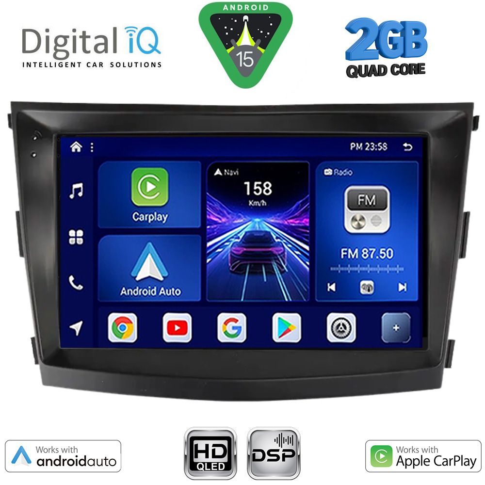 DIGITAL IQ BXC 3658_CPAA (9inc) MULTIMEDIA TABLET for SSANGYONG TIVOLI mod. 2016-2024 DIGITAL IQ BXC 3658_CPAA (9inc) MULTIMEDIA TABLET for SSANGYONG TIVOLI mod. 2016-2024