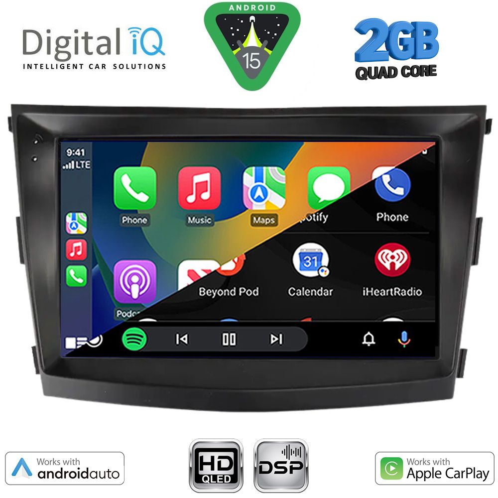 DIGITAL IQ BXC 3658_CPAA (9inc) MULTIMEDIA TABLET for SSANGYONG TIVOLI mod. 2016-2024 DIGITAL IQ BXC 3658_CPAA (9inc) MULTIMEDIA TABLET for SSANGYONG TIVOLI mod. 2016-2024