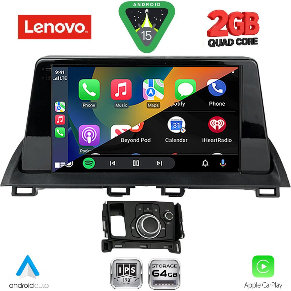 LENOVO LVD 2386_CPA (9inc) MULTIMEDIA TABLET for MAZDA CX4 mod. 2016-2025 LENOVO LVD 2386_CPA (9inc) MULTIMEDIA TABLET for MAZDA CX4 mod. 2016-2025