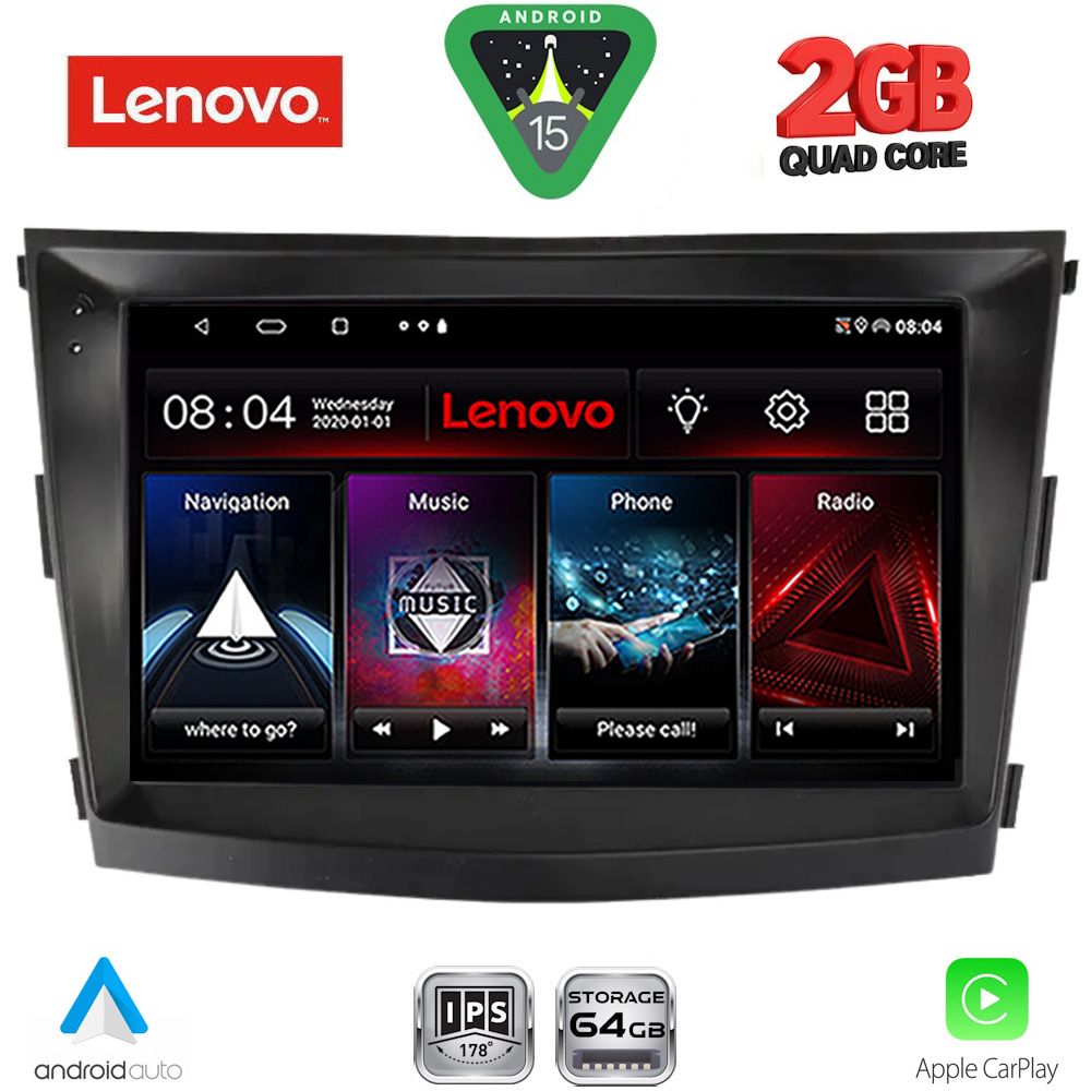 LENOVO LVD 2658_CPA (9inc) MULTIMEDIA TABLET for SSANGYONG TIVOLI mod. 2016-2024 LENOVO LVD 2658_CPA (9inc) MULTIMEDIA TABLET for SSANGYONG TIVOLI mod. 2016-2024
