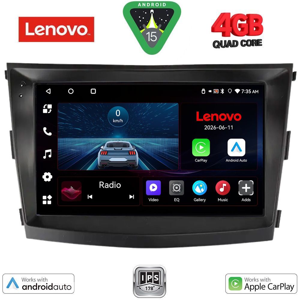 LENOVO LVE 8658_CPAA (9inc) MULTIMEDIA TABLET for SSANGYONG TIVOLI mod. 2016-2024 LENOVO LVE 8658_CPAA (9inc) MULTIMEDIA TABLET for SSANGYONG TIVOLI mod. 2016-2024