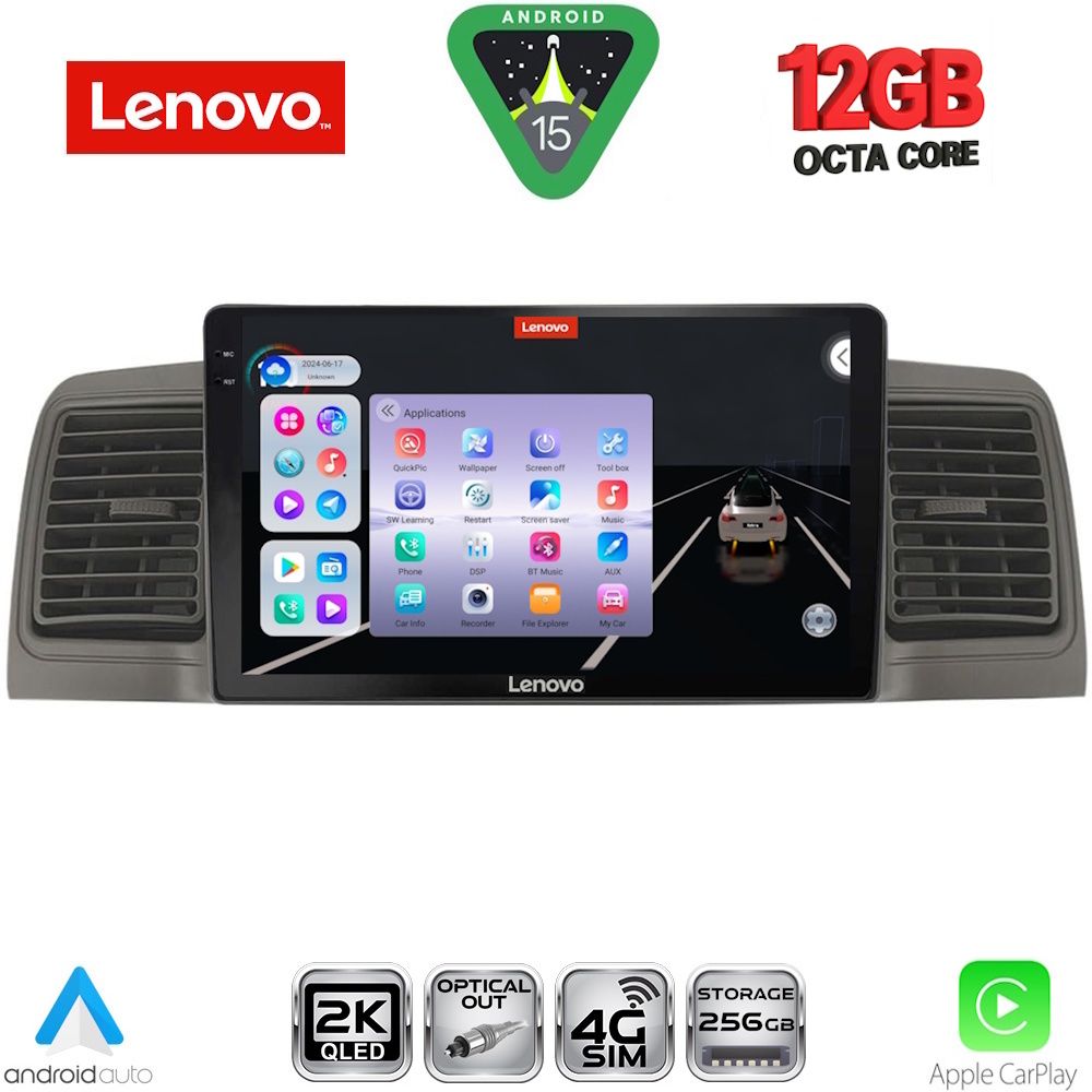 LENOVO SSZ 12712GR_CPA (9inc) MULTIMEDIA TABLET for TOYOTA COROLLA mod. 2001-2006 (GREY) LENOVO SSZ 12712GR_CPA (9inc) MULTIMEDIA TABLET for TOYOTA COROLLA mod. 2001-2006 (GREY)