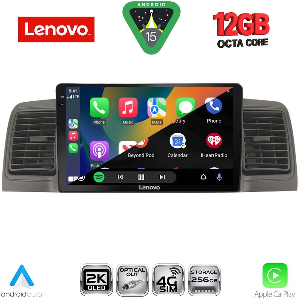 LENOVO SSZ 12712GR_CPA (9inc) MULTIMEDIA TABLET for TOYOTA COROLLA mod. 2001-2006 (GREY) LENOVO SSZ 12712GR_CPA (9inc) MULTIMEDIA TABLET for TOYOTA COROLLA mod. 2001-2006 (GREY)