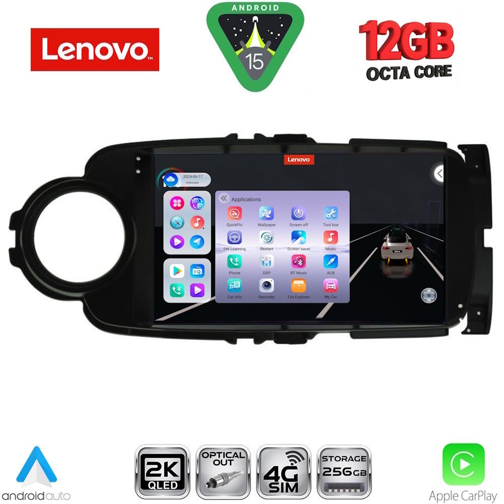LENOVO SSZ 12737BL_CPA (9inc) MULTIMEDIA TABLET for TOYOTA YARIS mod. 2011-2015 (BLACK) LENOVO SSZ 12737BL_CPA (9inc) MULTIMEDIA TABLET for TOYOTA YARIS mod. 2011-2015 (BLACK)