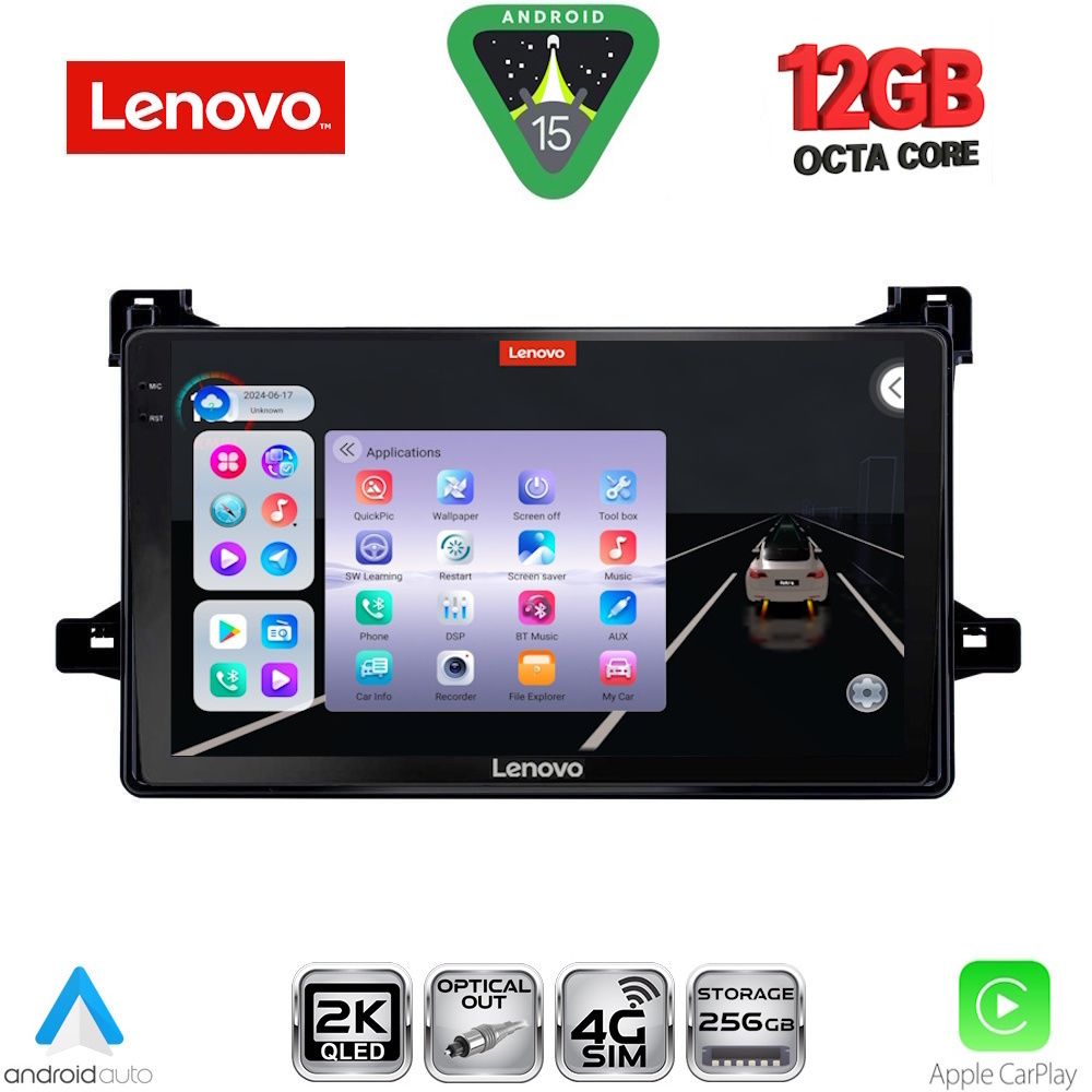 LENOVO SSZ 12727_CPA (9inc) MULTIMEDIA TABLET for TOYOTA PRIUS mod. 2016-2020 LENOVO SSZ 12727_CPA (9inc) MULTIMEDIA TABLET for TOYOTA PRIUS mod. 2016-2020