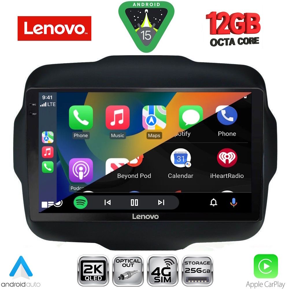 LENOVO SSZ 12290_CPA (9inc) MULTIMEDIA TABLET for JEEP RENEGADE mod. 2014-2025 LENOVO SSZ 12290_CPA (9inc) MULTIMEDIA TABLET for JEEP RENEGADE mod. 2014-2025