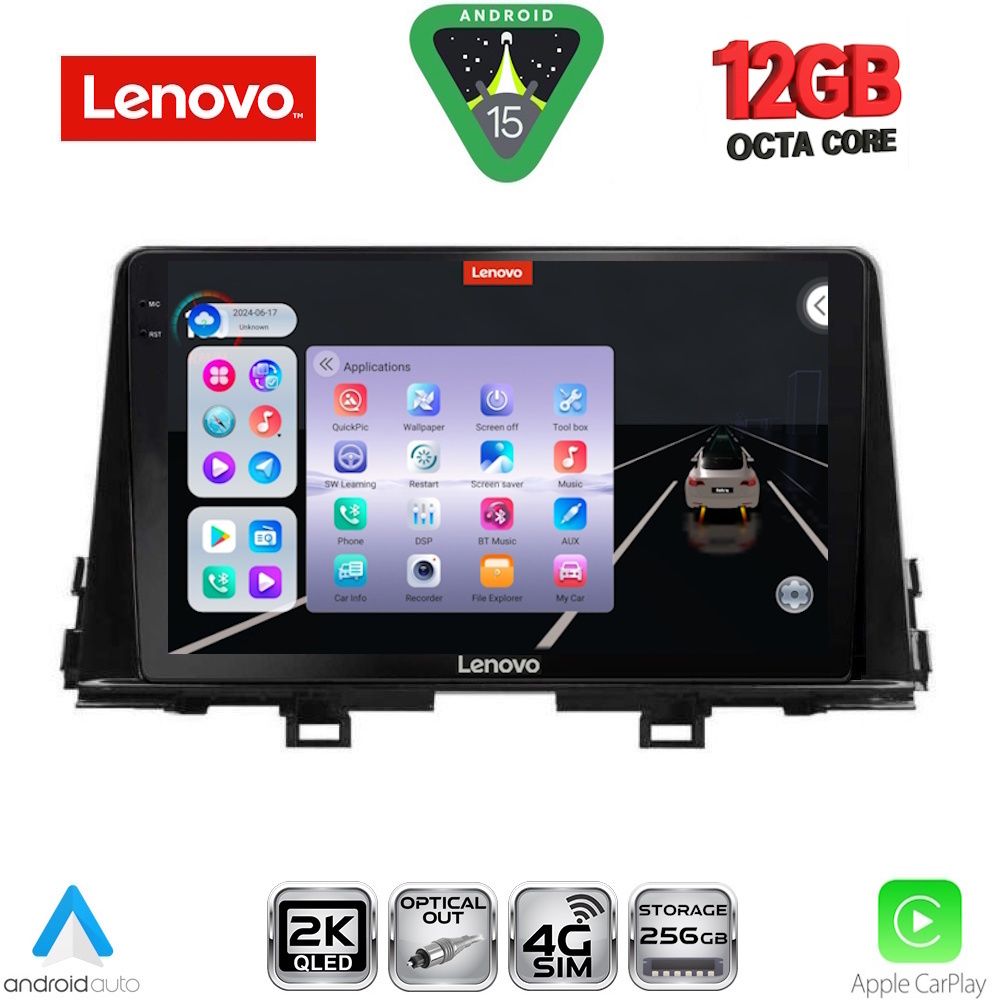 LENOVO SSZ 12309_CPA (9inc) MULTIMEDIA TABLET for KIA PICANTO mod. 2017-2021 LENOVO SSZ 12309_CPA (9inc) MULTIMEDIA TABLET for KIA PICANTO mod. 2017-2021