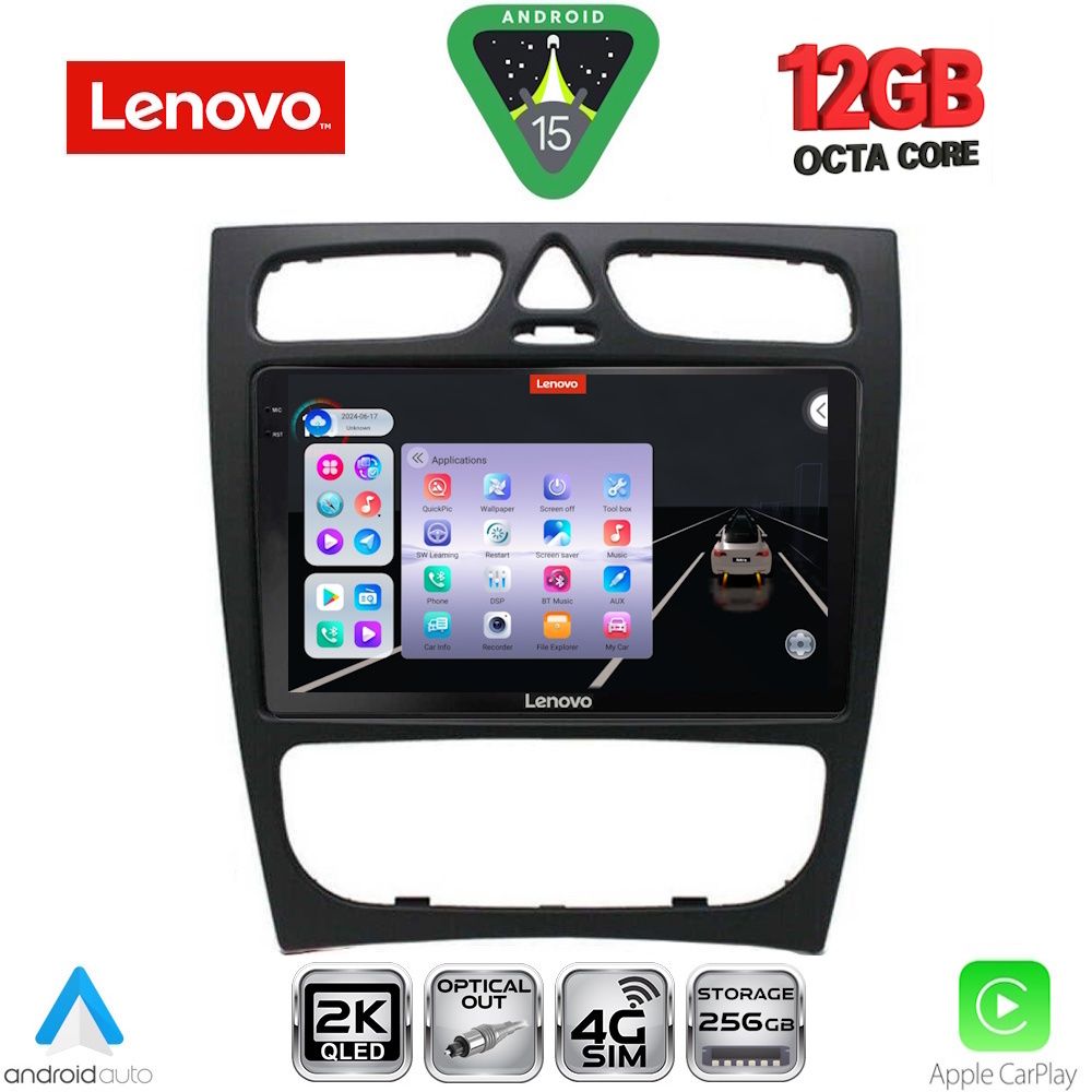 LENOVO SSZ 12402_CPA (9inc) MULTIMEDIA TABLET for MERCEDES C (W203) mod. 1999-2004 LENOVO SSZ 12402_CPA (9inc) MULTIMEDIA TABLET for MERCEDES C (W203) mod. 1999-2004