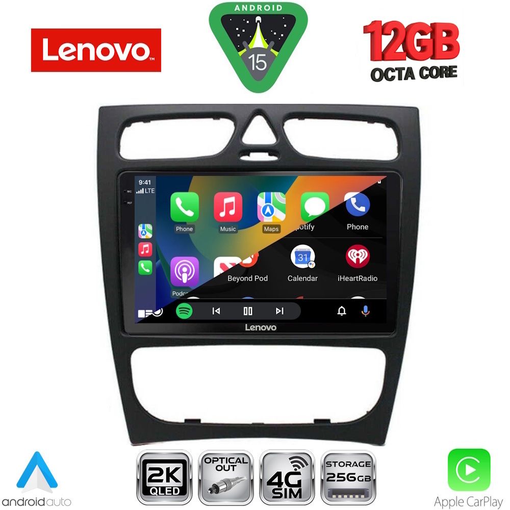 LENOVO SSZ 12402_CPA (9inc) MULTIMEDIA TABLET for MERCEDES C (W203) mod. 1999-2004 LENOVO SSZ 12402_CPA (9inc) MULTIMEDIA TABLET for MERCEDES C (W203) mod. 1999-2004