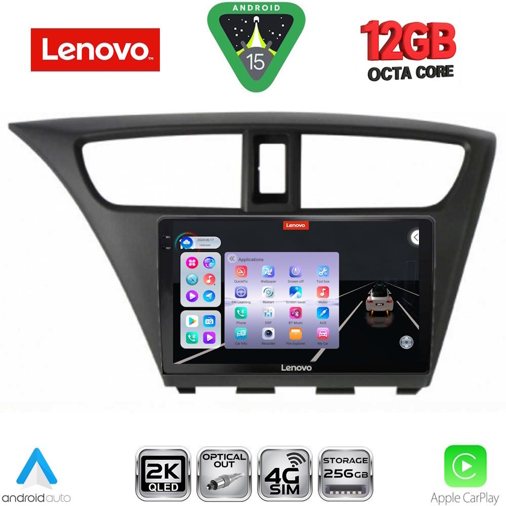 LENOVO SSZ 12190_CPA (9inc) MULTIMEDIA TABLET for HONDA CIVIC mod. 2012-2016 LENOVO SSZ 12190_CPA (9inc) MULTIMEDIA TABLET for HONDA CIVIC mod. 2012-2016