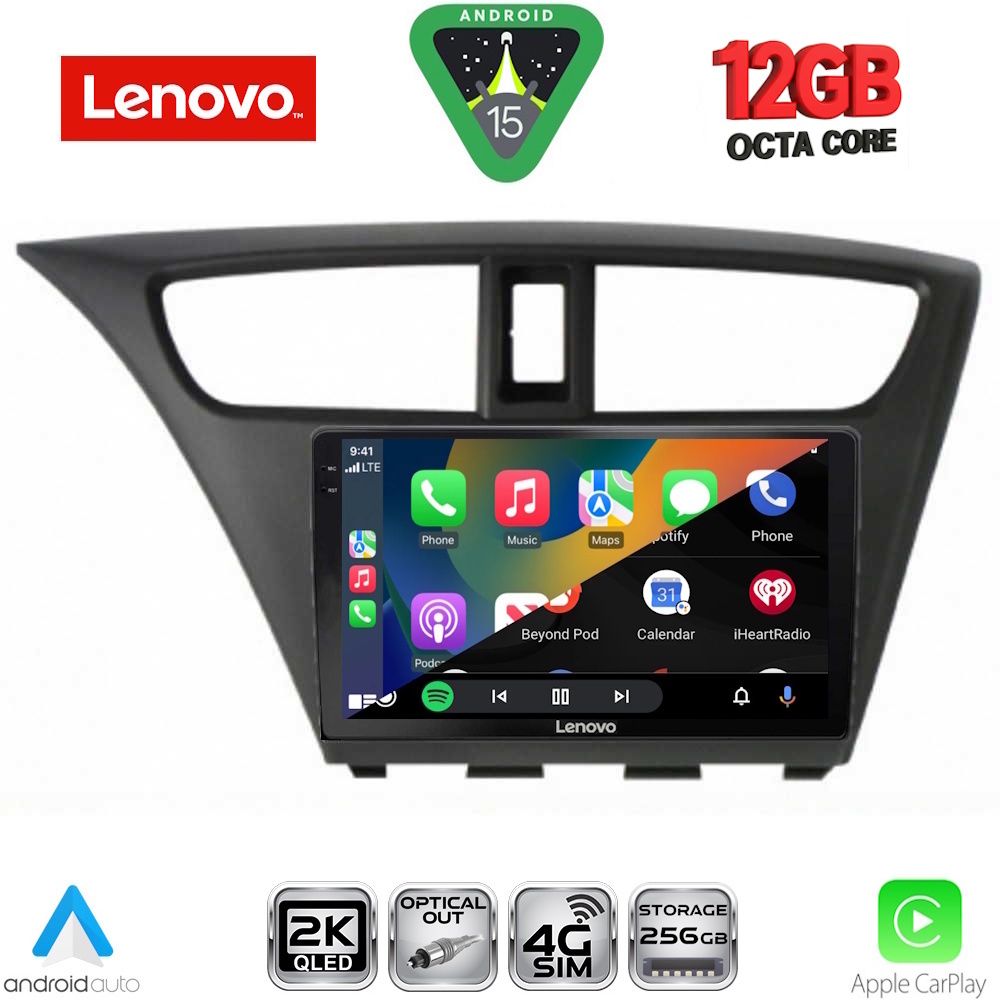 LENOVO SSZ 12190_CPA (9inc) MULTIMEDIA TABLET for HONDA CIVIC mod. 2012-2016 LENOVO SSZ 12190_CPA (9inc) MULTIMEDIA TABLET for HONDA CIVIC mod. 2012-2016