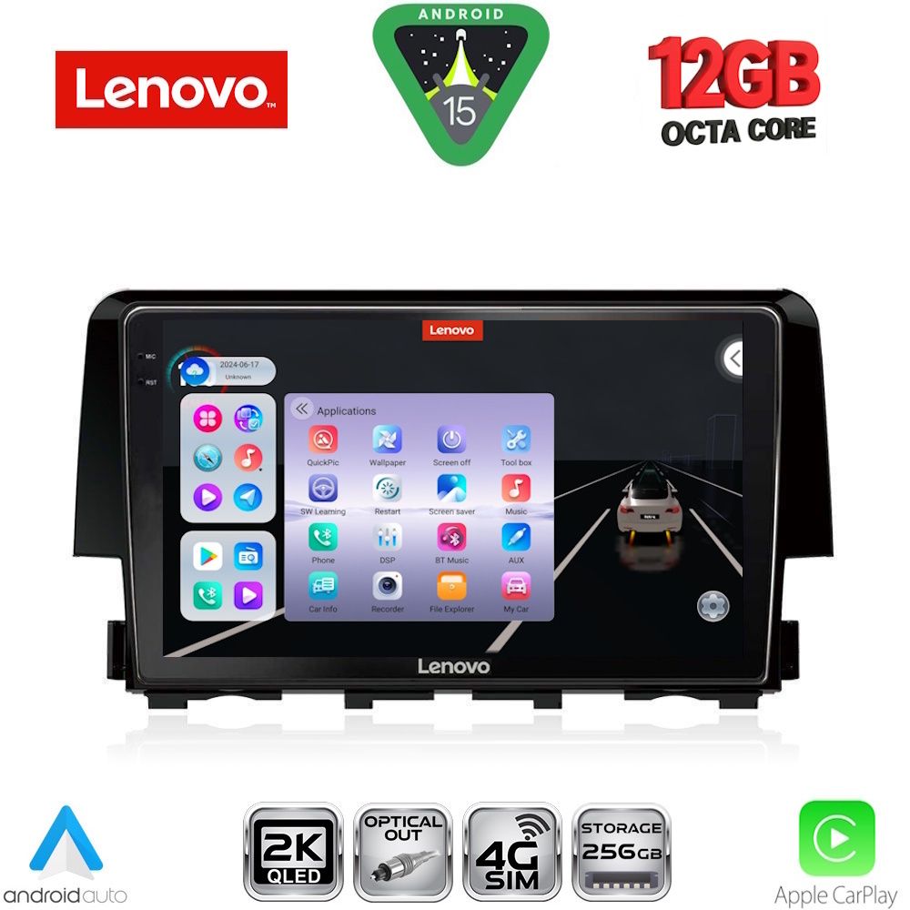 LENOVO SSZ 12191_CPA (9inc) MULTIMEDIA TABLET for HONDA CIVIC mod. 2016-2021 LENOVO SSZ 12191_CPA (9inc) MULTIMEDIA TABLET for HONDA CIVIC mod. 2016-2021