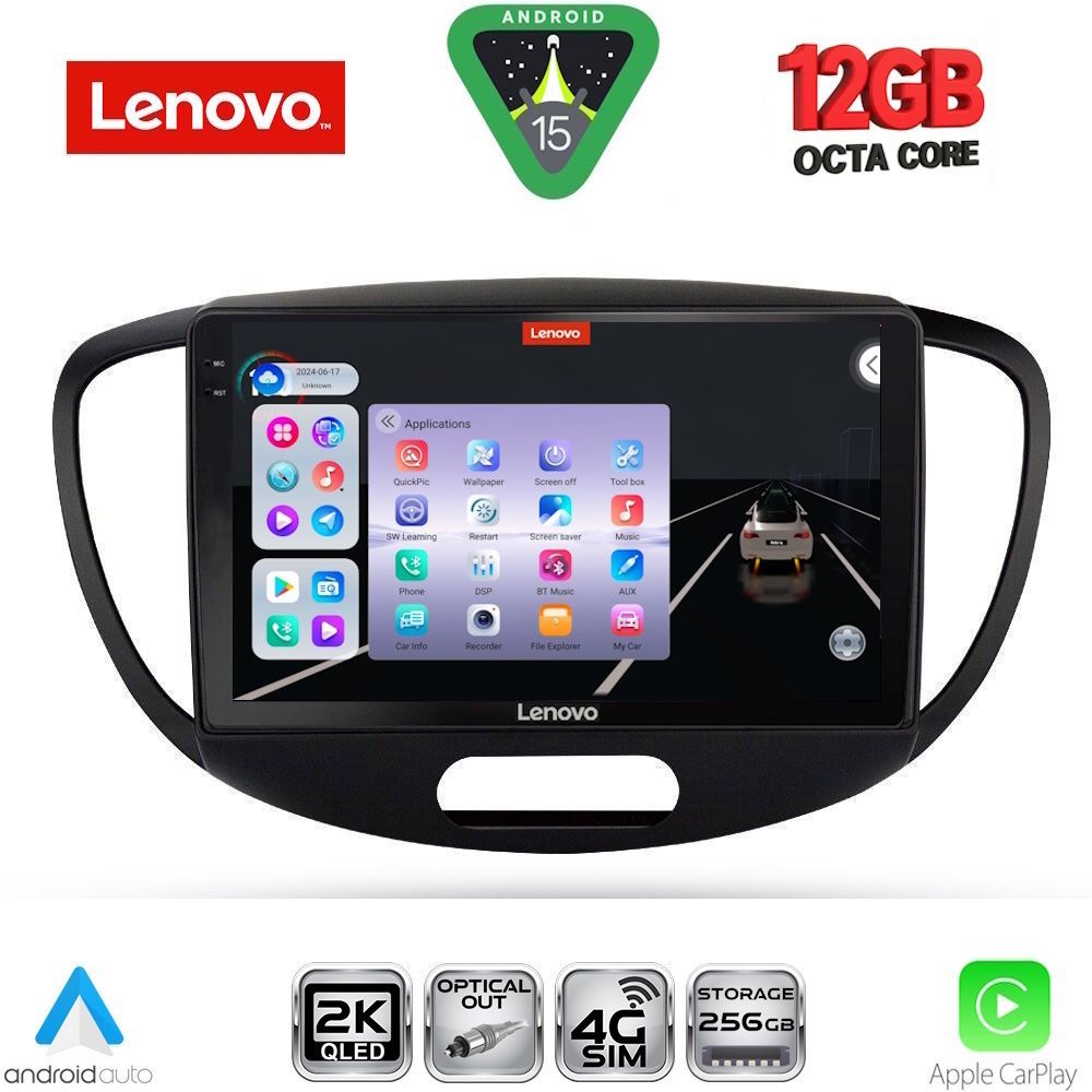LENOVO SSZ 12223_CPA (9inc) MULTIMEDIA TABLET for HYUNDAI i10 mod. 2008-2013 LENOVO SSZ 12223_CPA (9inc) MULTIMEDIA TABLET for HYUNDAI i10 mod. 2008-2013