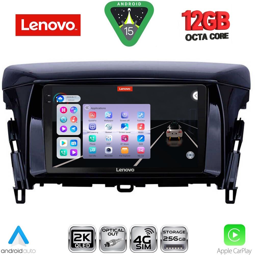 LENOVO SSZ 12432_CPA (9inc) MULTIMEDIA TABLET for MITSUBISHI ECLIPSE CROSS mod. 2018-2026 LENOVO SSZ 12432_CPA (9inc) MULTIMEDIA TABLET for MITSUBISHI ECLIPSE CROSS mod. 2018-2026