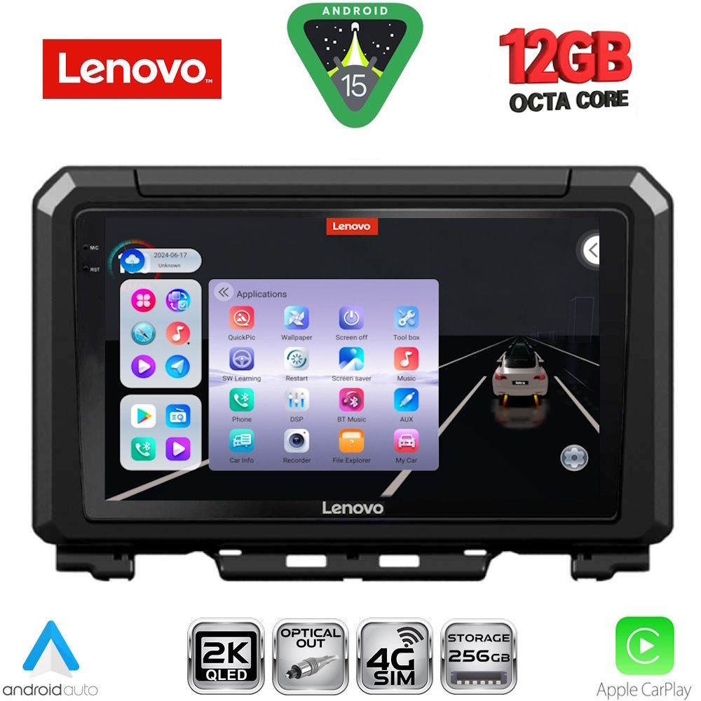 LENOVO SSZ 12679_CPA (9inc) MULTIMEDIA TABLET for SUZUKI JIMNY mod. 2017-2026 LENOVO SSZ 12679_CPA (9inc) MULTIMEDIA TABLET for SUZUKI JIMNY mod. 2017-2026