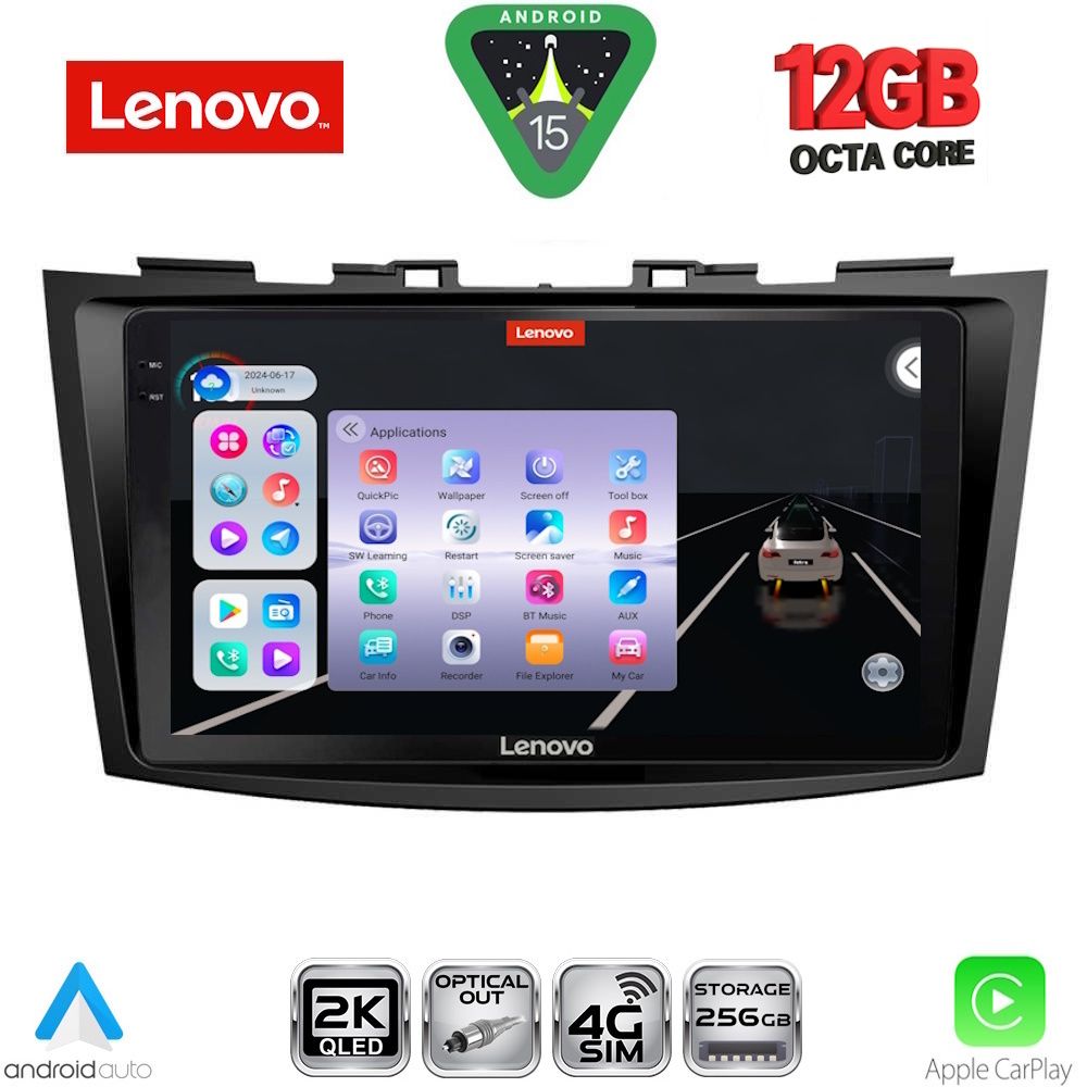 LENOVO SSZ 12685_CPA (9inc) MULTIMEDIA TABLET for SUZUKI SWIFT mod. 2011-2016 LENOVO SSZ 12685_CPA (9inc) MULTIMEDIA TABLET for SUZUKI SWIFT mod. 2011-2016