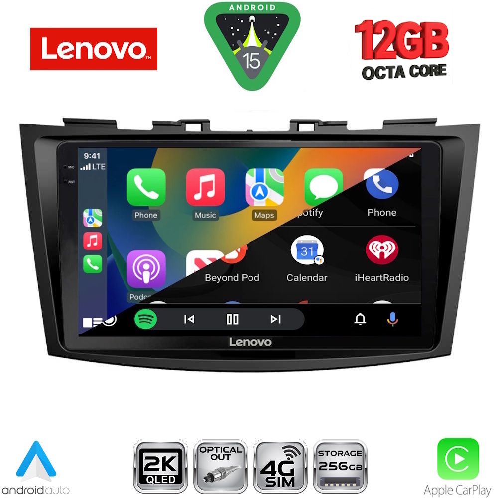 LENOVO SSZ 12685_CPA (9inc) MULTIMEDIA TABLET for SUZUKI SWIFT mod. 2011-2016 LENOVO SSZ 12685_CPA (9inc) MULTIMEDIA TABLET for SUZUKI SWIFT mod. 2011-2016