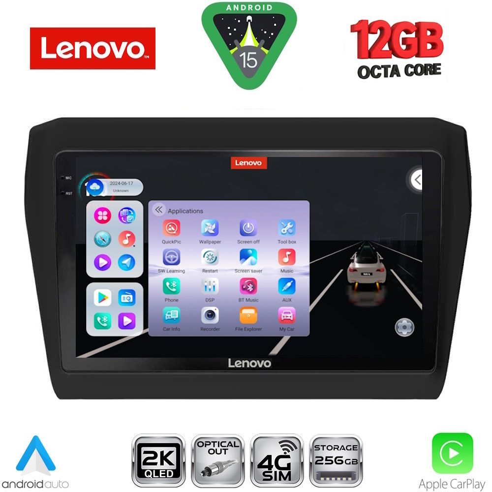 LENOVO SSZ 12686_CPA (9inc) MULTIMEDIA TABLET for SUZUKI SWIFT mod. 2017-2023 LENOVO SSZ 12686_CPA (9inc) MULTIMEDIA TABLET for SUZUKI SWIFT mod. 2017-2023