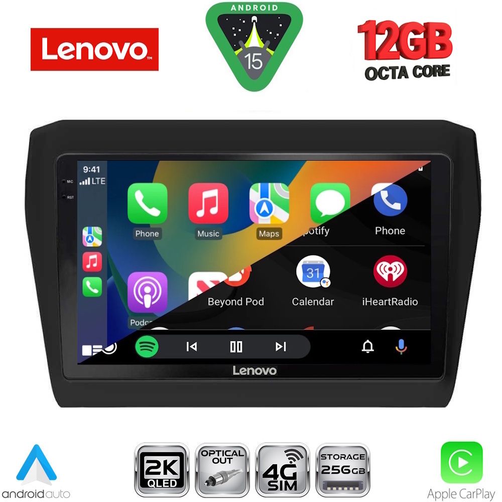 LENOVO SSZ 12686_CPA (9inc) MULTIMEDIA TABLET for SUZUKI SWIFT mod. 2017-2023 LENOVO SSZ 12686_CPA (9inc) MULTIMEDIA TABLET for SUZUKI SWIFT mod. 2017-2023
