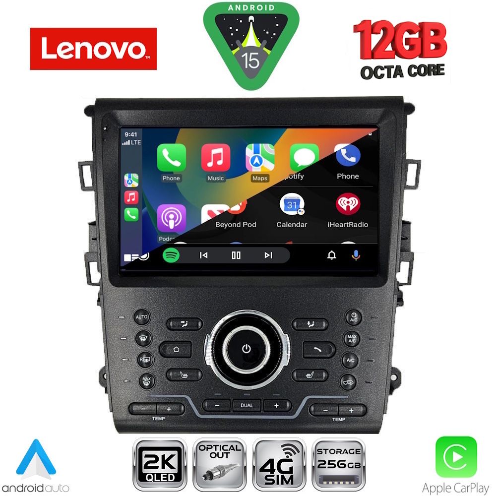 LENOVO SSZ 12164_CPA CLIMA (9inc) MULTIMEDIA TABLET for FORD MONDEO mod. 2014-2023 LENOVO SSZ 12164_CPA CLIMA (9inc) MULTIMEDIA TABLET for FORD MONDEO mod. 2014-2023
