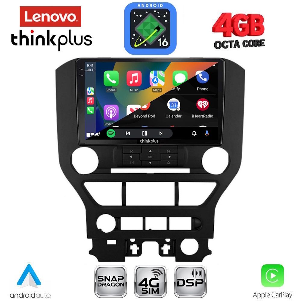 LENOVO LTG 7166_CPA 3BUT (9inc) MULTIMEDIA TABLET for FORD MUSTANG mod. 2015-2020 LENOVO LTG 7166_CPA 3BUT (9inc) MULTIMEDIA TABLET for FORD MUSTANG mod. 2015-2020